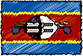Flag of Eswatini handwritten image