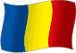 Flag of Chad flickering gradation image