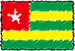 Flag of Togo handwritten image