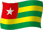 Flag of Togo flickering gradation image