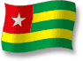 Flag of Togo flickering gradation shadow image