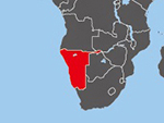 Location of Namibia