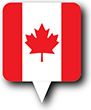 Flag of Canada image [Round pin]