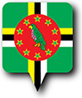 Flag of Dominica image [Round pin]