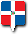 Flag of Dominican Republic image [Round pin]