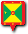 Flag of Grenada image [Round pin]