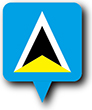 Flag of Saint Lucia image [Round pin]
