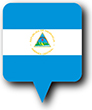 Flag of Nicaragua image [Round pin]