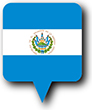 Flag of El Salvador image [Round pin]