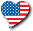 Flag of United States of America image [Heart2]