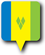Flag of Saint Vincent and the Grenadines image [Round pin]