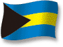 Flag of Bahama flickering gradation shadow image