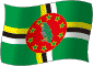 Flag of Dominica flickering gradation image