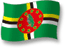 Flag of Dominica flickering gradation shadow image