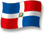 Flag of Dominican Republic flickering gradation shadow image