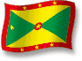 Flag of Grenada flickering gradation shadow image