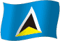 Flag of Saint Lucia flickering gradation image