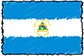 Flag of Nicaragua handwritten image