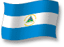 Flag of Nicaragua flickering gradation shadow image