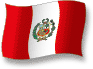 Flag of Peru flickering gradation shadow image