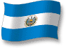 Flag of El Salvador flickering gradation shadow image