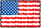 Flag of United States of America handwritten image
