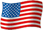 Flag of United States of America flickering gradation image
