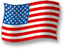 Flag of United States of America flickering gradation shadow image