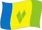Flag of Saint Vincent and the Grenadines flickering image