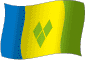 Flag of Saint Vincent and the Grenadines flickering gradation image