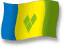 Flag of Saint Vincent and the Grenadines flickering gradation shadow image