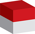 Flag of Indonesia image [Cube]