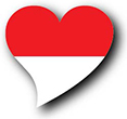 Flag of Indonesia image [Heart2]