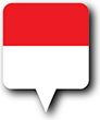 Flag of Indonesia image [Round pin]