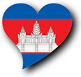 Flag of Cambodia image [Heart2]
