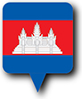 Flag of Cambodia image [Round pin]