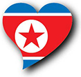 Flag of North Korea image [Heart2]