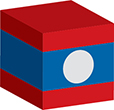 Flag of Laos image [Cube]
