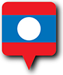 Flag of Laos image [Round pin]