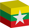 Flag of Myanmar image [Cube]