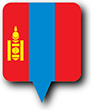 Flag of Mongolia image [Round pin]
