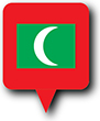 Flag of Maldives image [Round pin]