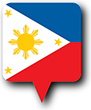 Flag of Philippines image [Round pin]