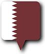 Flag of Qatar image [Round pin]