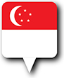 Flag of Singapire image [Round pin]