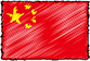 Flag of China handwritten image