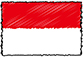 Flag of Indonesia handwritten image