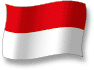 Flag of Indonesia flickering gradation shadow image