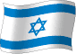 Flag of Israel flickering gradation image