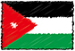 Flag of Jordan handwritten image
